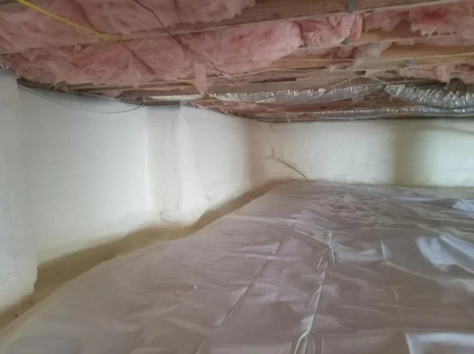 Crawl space encapsulation with closed-cell spray foam for Attic Insulation in Fairview